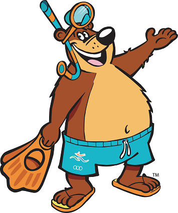 Swim Bear Mascot