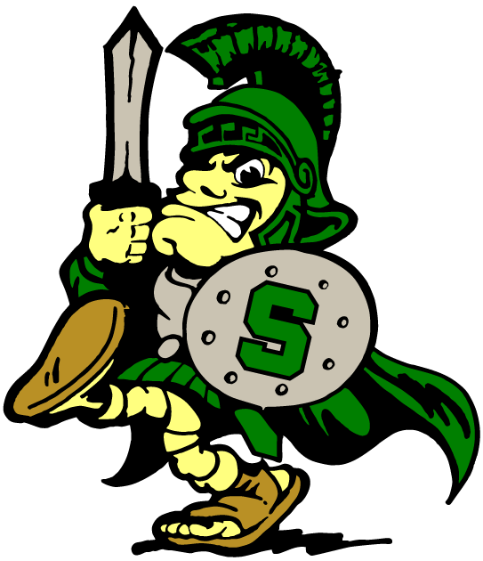 Green Spartan Mascot