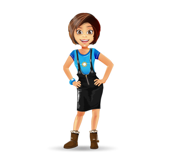 Attractive Girl Mascot