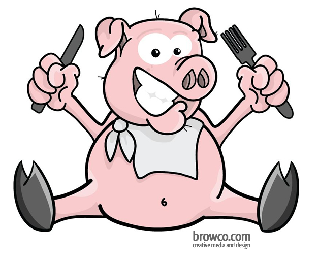 Hungry Pig Mascot