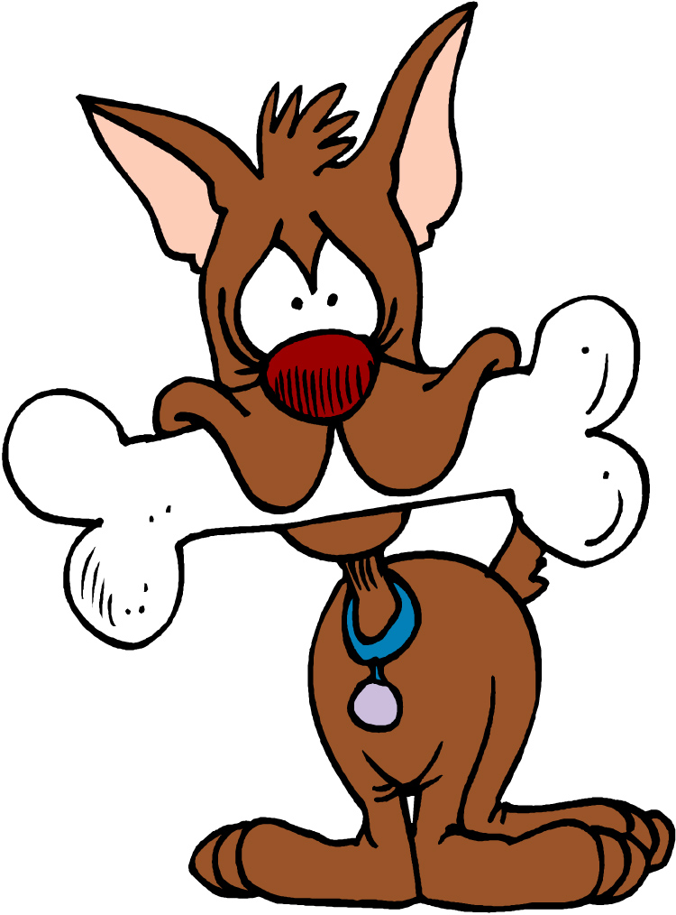Dog Bone in Mouth Mascot
