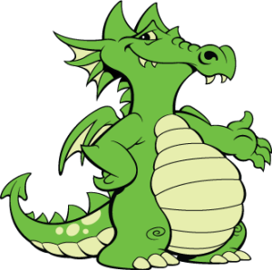 Green Dragon Mascot