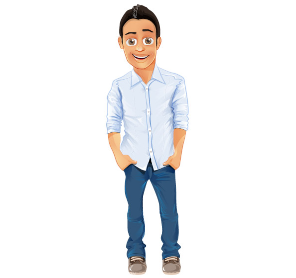 Handsome Man Mascot