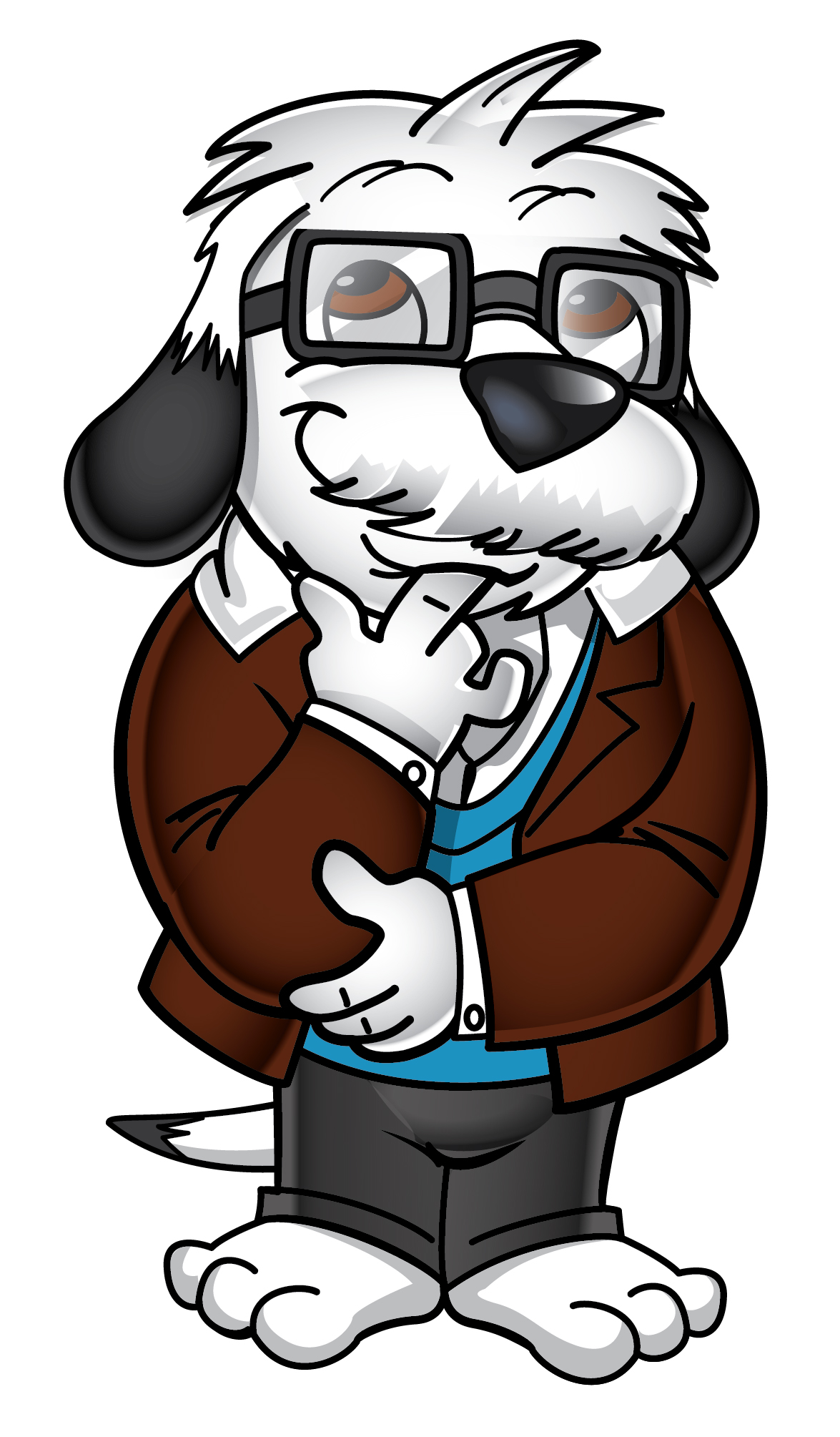 Scholar Dog Mascot