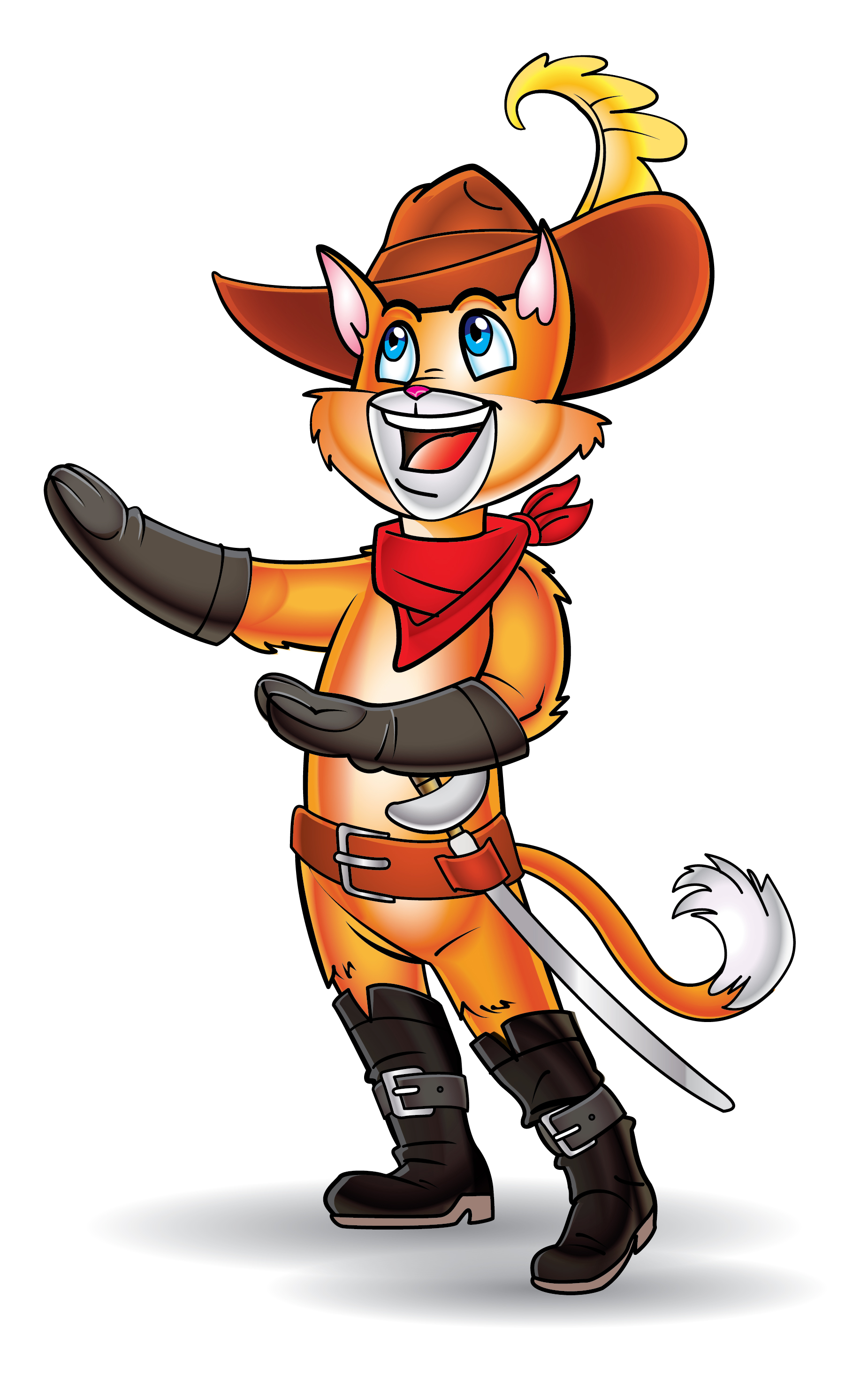 Swordsman Cat Mascot