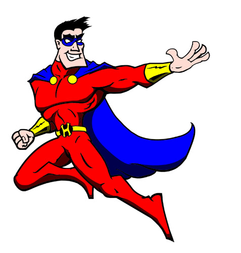 Red Hot Superhero Mascot