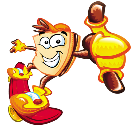 Chocolate Sandwich Mascot