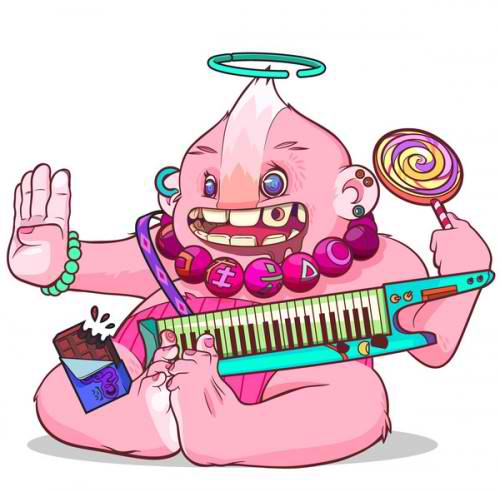 Music Alien Mascot