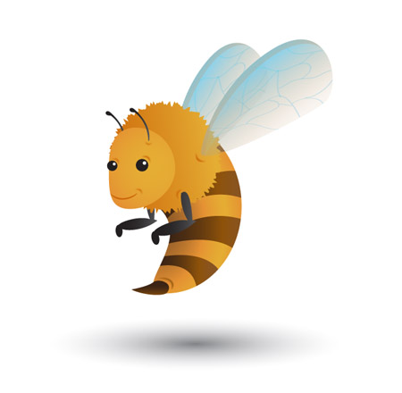 Cute Flying Bee Mascot