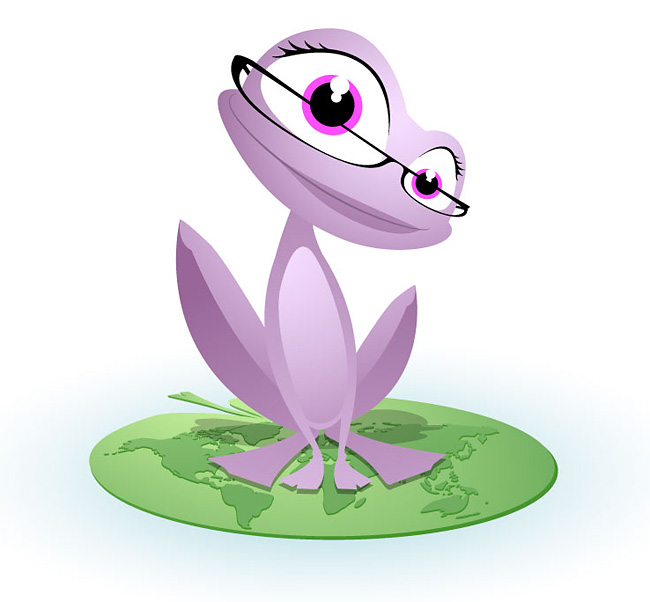 Travel Frog Mascot