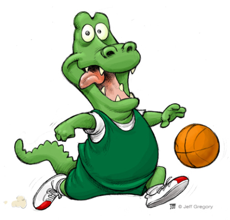 Basketball Gator Mascot