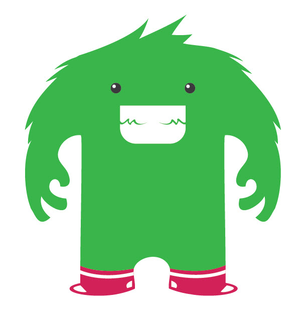Nice Green Monster Mascot