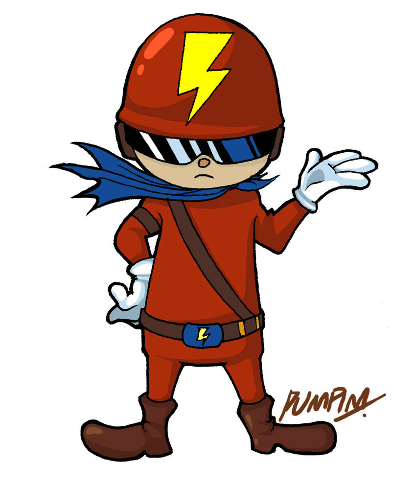 Red Superhero Mascot
