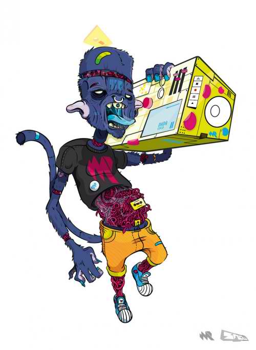 Zombie Music Mascot