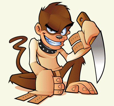 Killer Monkey Mascot