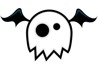 Flyinh White Ghost Mascot