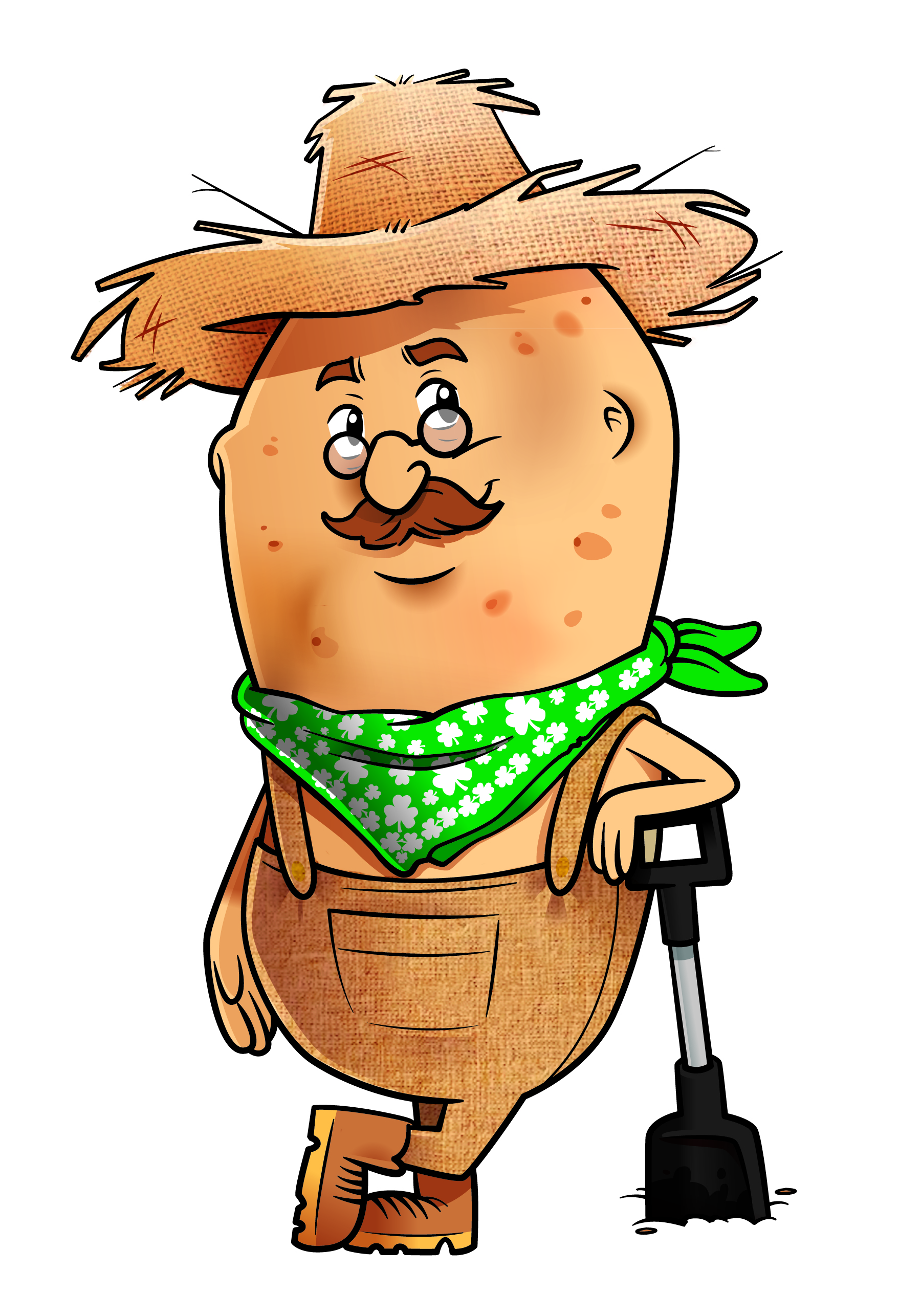 Potato Farmer Mascot