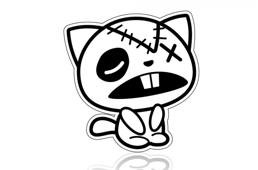 Zombie Cat Mascot