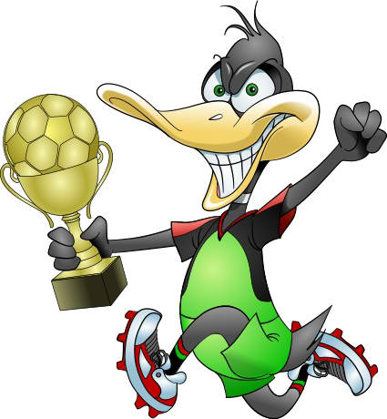 Racer Duck Mascot