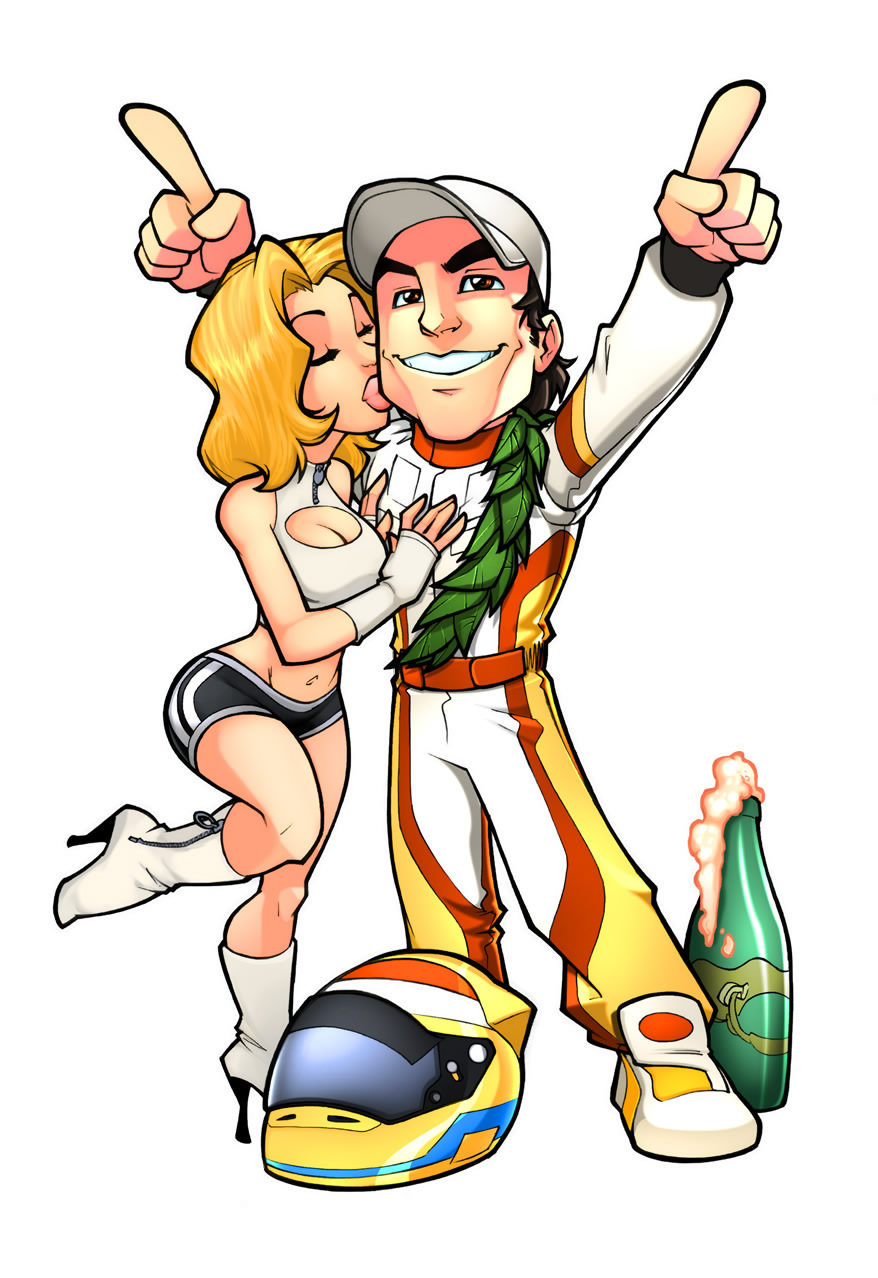 Racer Champion Mascot