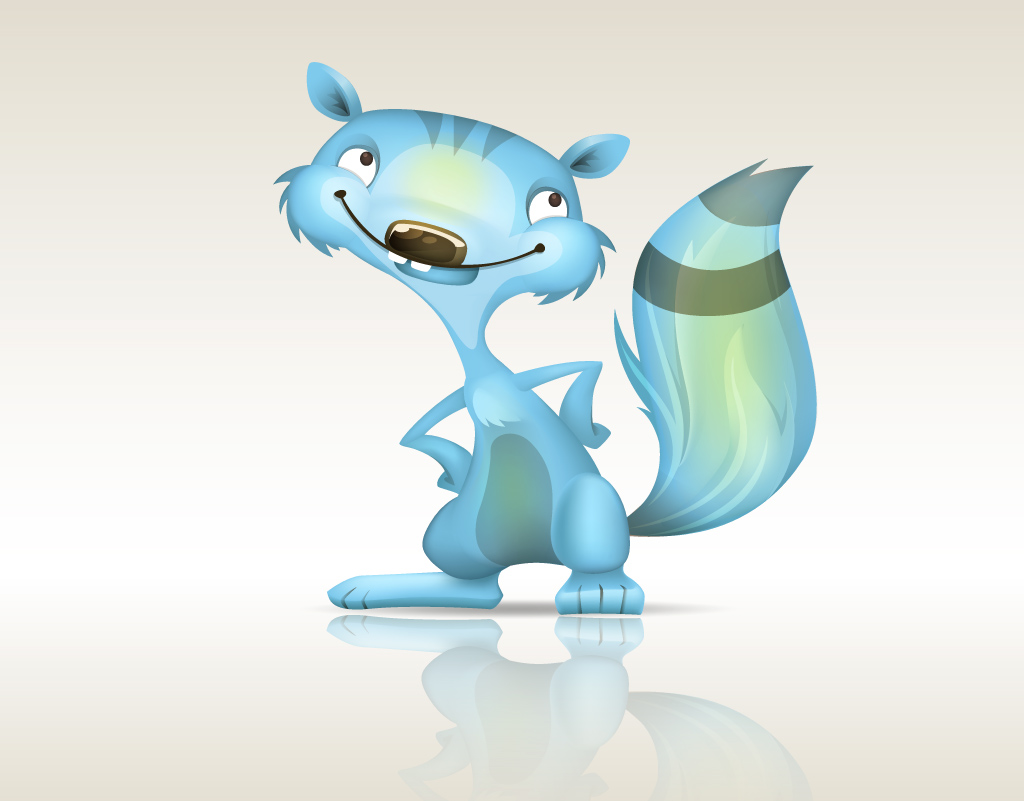 Blue Squirrel Mascot