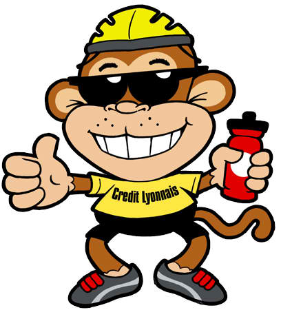 Biker Monkey Mascot