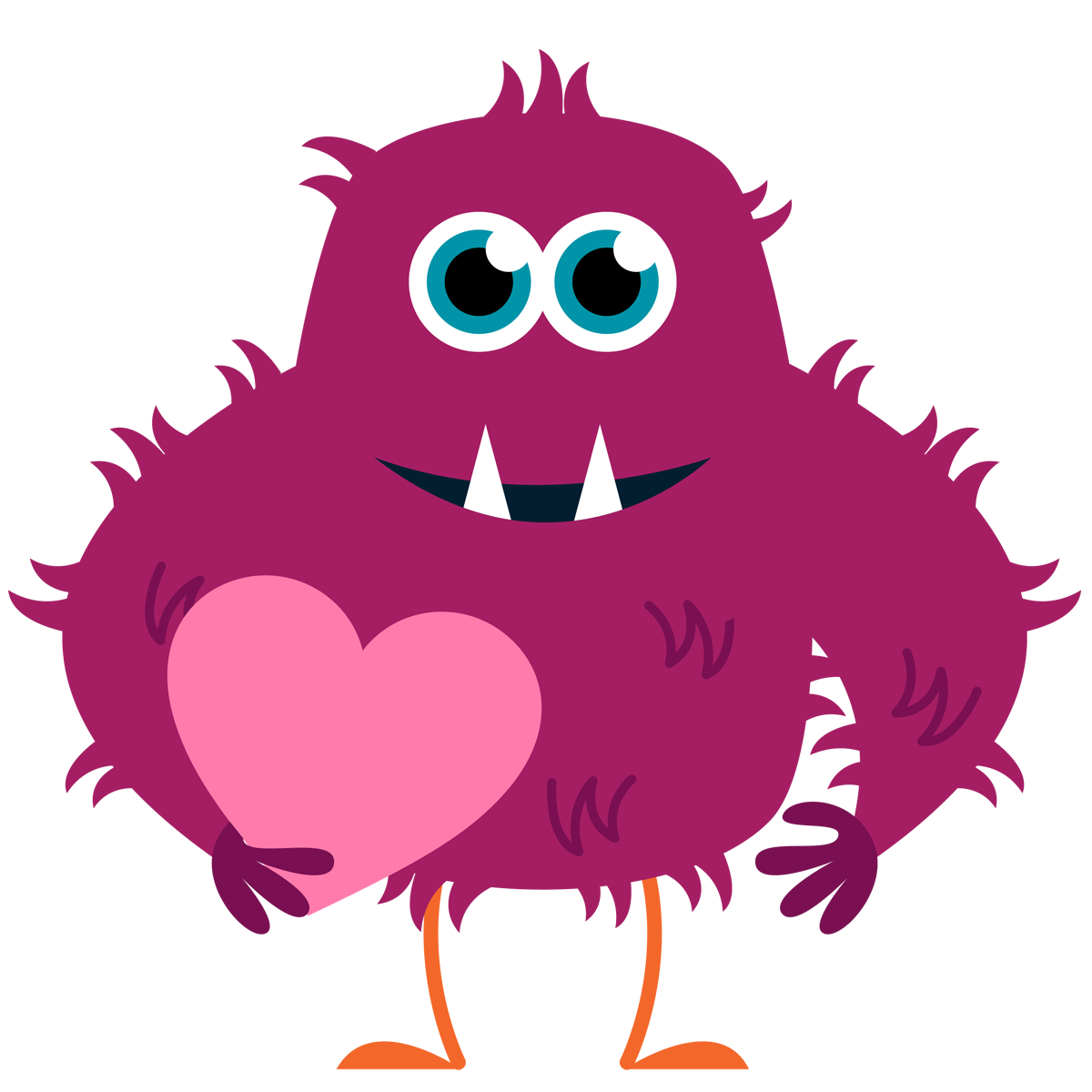 Inlove Monster Mascot