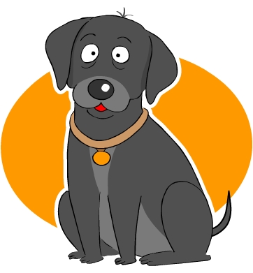 Black Dog Mascot