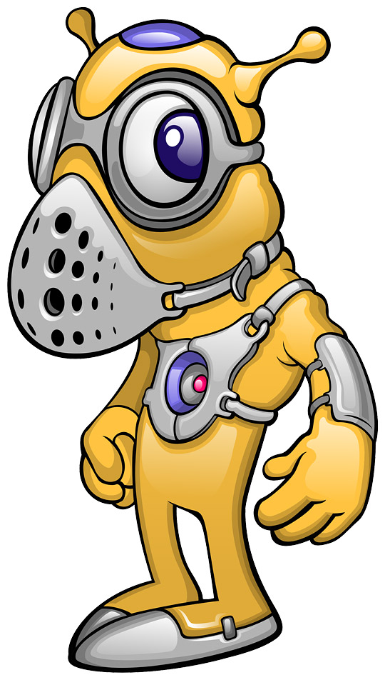 Weird Yellow Alien Mascot