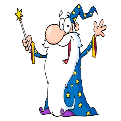 Happy Wizard Mascot