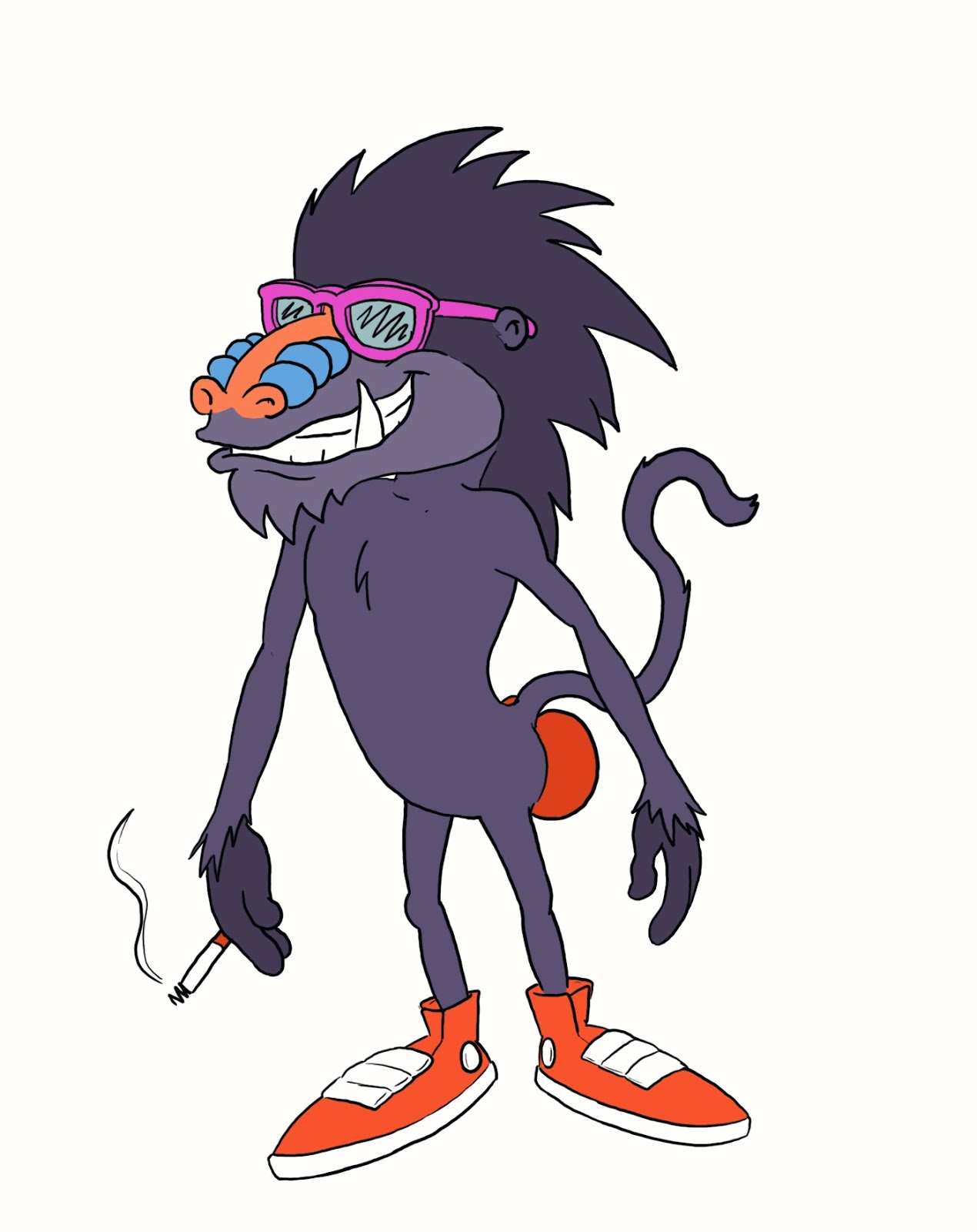 Smoking Monkey Mascot