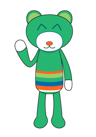 Colorful Bear Mascot