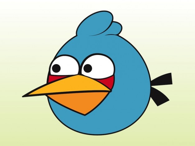 Blue Angry Bird Mascot