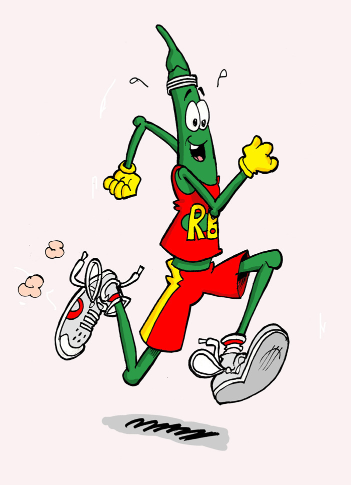 Running Vegetable Mascot