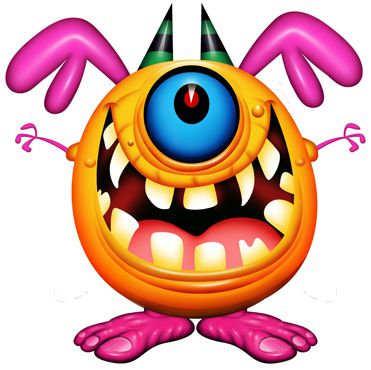 Evil Alien Ball Mascot