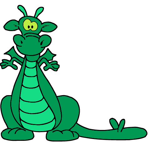 Cute Green Dragon Mascot