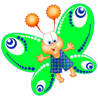 Happy Butterfly Mascot