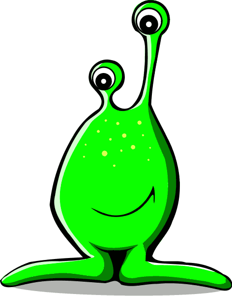 Weird Green Alien Mascot