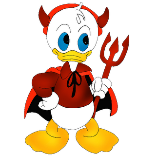Devil Duck Mascot