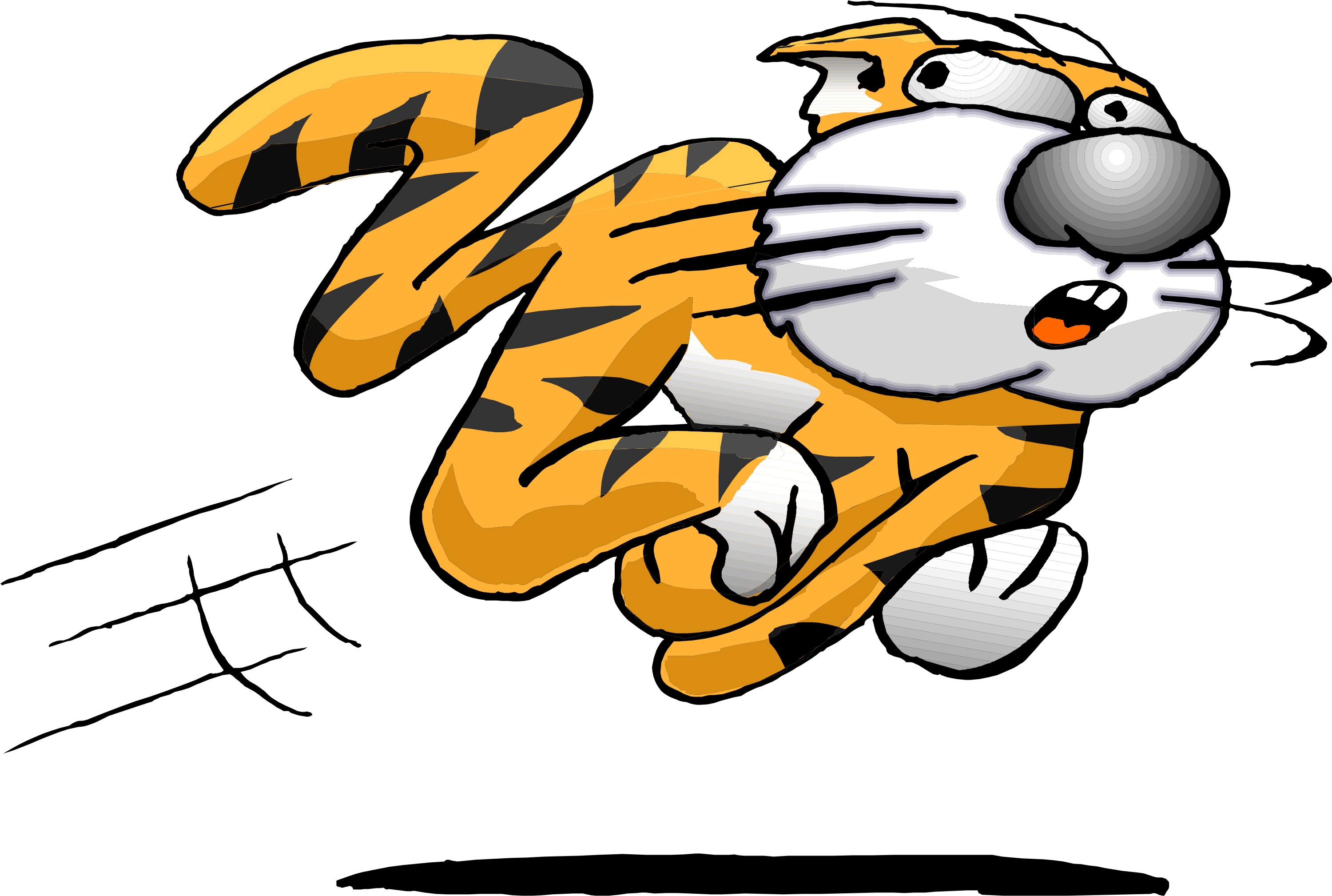 Running Tiger Mascot