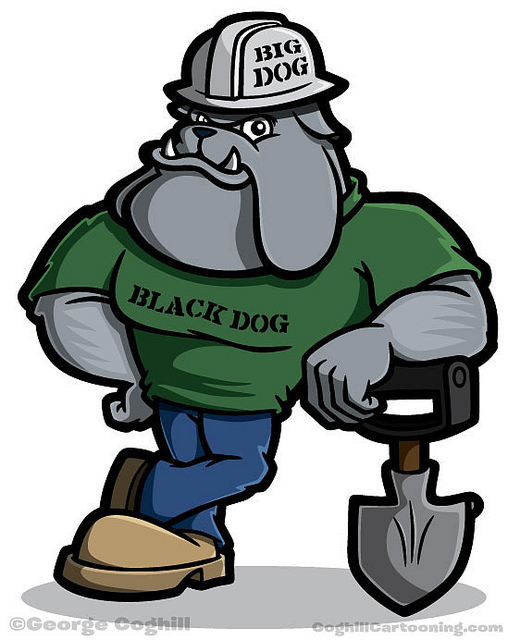 Construction Dog Mascot