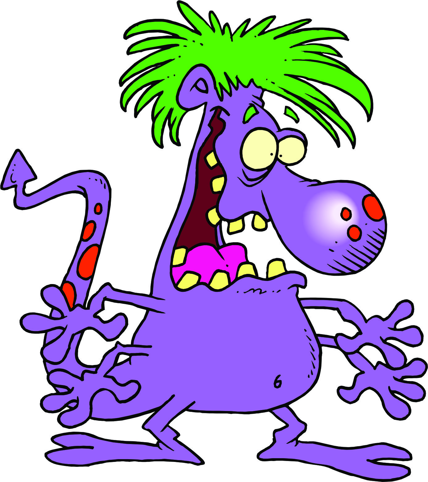 Purple Monster Mascot