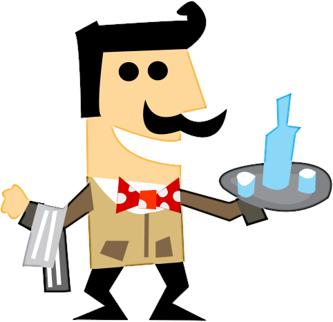 Italian Waiter Mascot