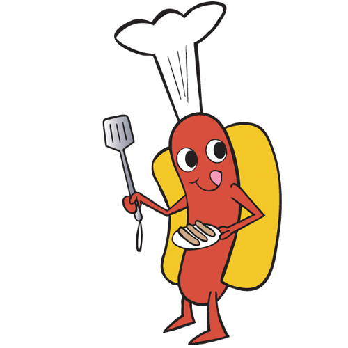 Hotdog Sandwich Mascot