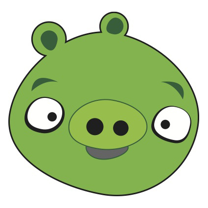 Green Pig Mascot