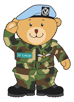 Military Bear Mascot