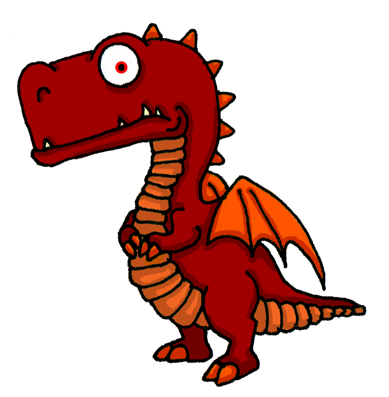 Small Red Dragon Mascot