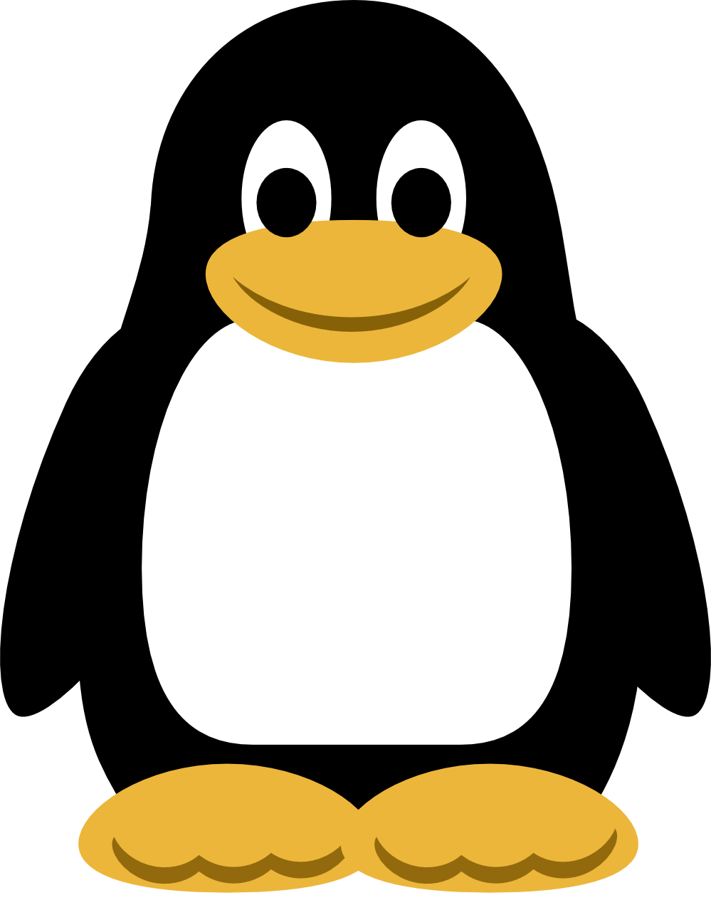 Cute Black Penguin Mascot