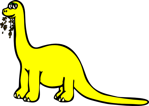 Yellow Dinosaur Mascot
