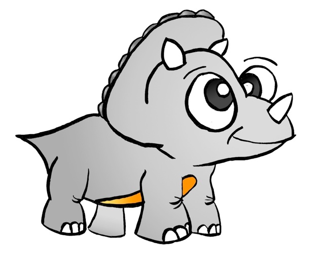 Baby Triceratops Mascot
